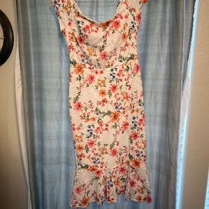 Guess super fun off shoulder fit and flare dress